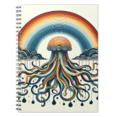 Regenbogenwolken und -endristen notizblock (Vorderseite)