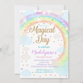 Regenbogenwolken zum Magischen Tag einladen Einladung (Vorderseite)