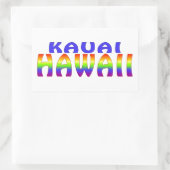 Regenbogenwörter Kauais Hawaii Rechteckiger Aufkleber (Tasche)