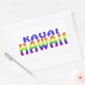 Regenbogenwörter Kauais Hawaii Rechteckiger Aufkleber (Umschlag)