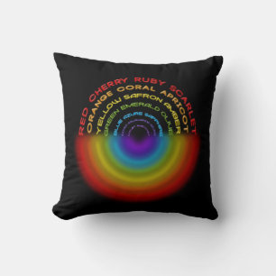Regenbogenwurfkissen Kissen