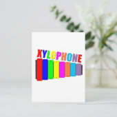 Regenbogenxylofon Postkarte (Stehend Vorderseite)