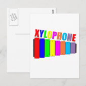 Regenbogenxylofon Postkarte (Vorne/Hinten)
