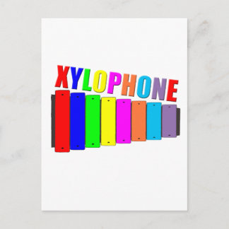 Regenbogenxylofon Postkarte