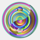 Regenbogenyin Runder Aufkleber (Vorderseite)