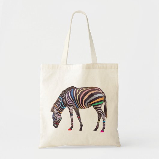 Regenbogenzebra-Budget-Tasche Tragetasche (Vorne)