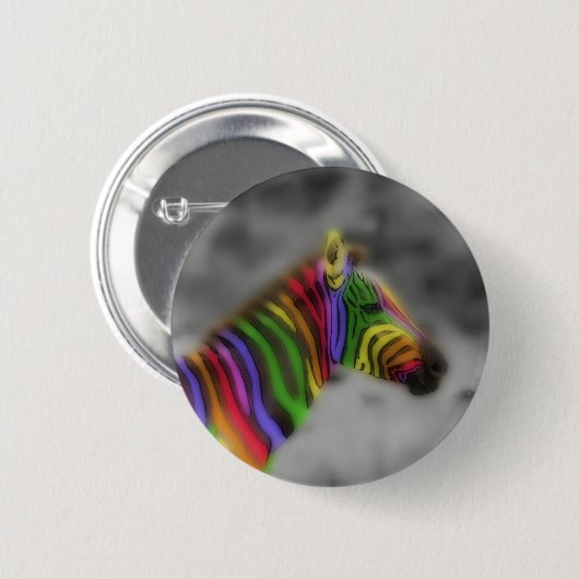 RegenbogenZebra Button (Vorne & Hinten)