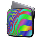 Regenbogenzebra-Druck Laptopschutzhülle (Vorderseite Links)