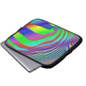 Regenbogenzebra-Druck Laptopschutzhülle (Vorne Knopf)