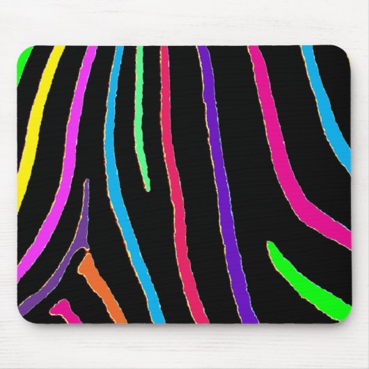 Regenbogenzebra-Druck Mousepad (Vorne)