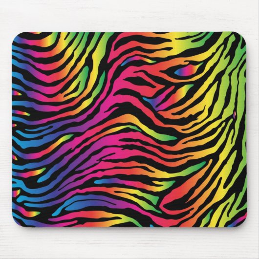 Regenbogenzebra-Druck Mousepad (Vorne)