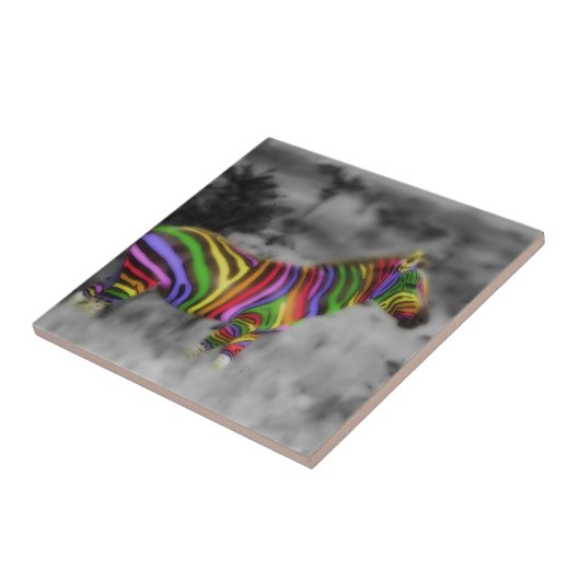 RegenbogenZebra Fliese (Seite)