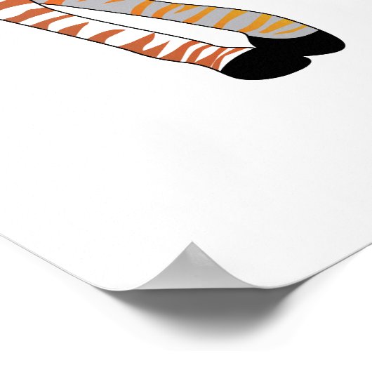 Regenbogenzebra Poster (Ecke)