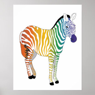 Regenbogenzebra Poster