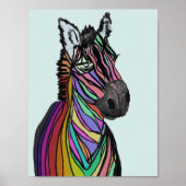 Regenbogenzebra Poster (Vorne)