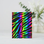 Regenbogenzebra Postkarte (Stehend Vorderseite)