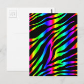 Regenbogenzebra Postkarte (Vorne/Hinten)