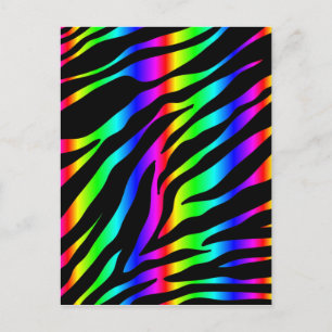 Regenbogenzebra Postkarte