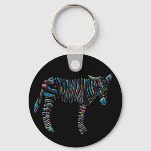 RegenbogenZebra Schlüsselanhänger