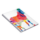 Regenbogenzebra-Tier-mit Monogramm Muster-Party Notizblock (Rechte Seite)