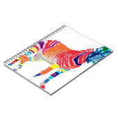 Regenbogenzebra-Tier-mit Monogramm Muster-Party Notizblock (Linke Seite)