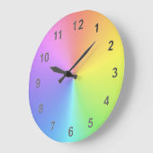 Regenbogenzeit Große Wanduhr (Winkel)