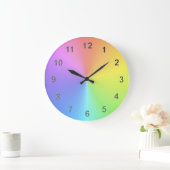Regenbogenzeit Große Wanduhr (Zuhause)