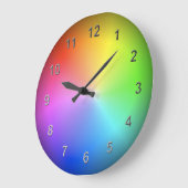 Regenbogenzeit. Große Wanduhr (Winkel)