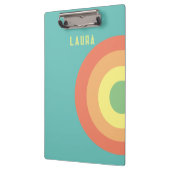 Regenbogenziel Retro-80er Zwischenablage Klemmbrett (Links)