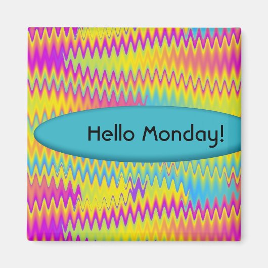 Regenbogenzigzack Magnet (Vorne)