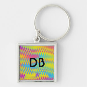 Regenbogenzigzack Schlüsselanhänger