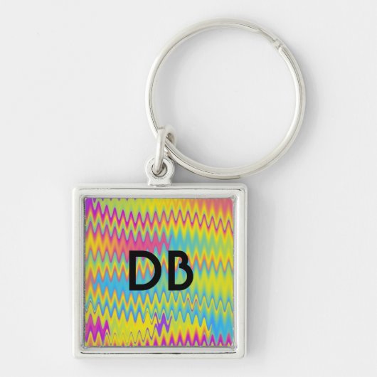 Regenbogenzigzack Schlüsselanhänger (Vorne)