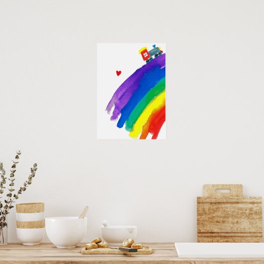 Regenbogenzug Poster (Küche)