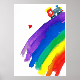 Regenbogenzug Poster