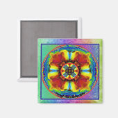 Regenbowchakramandala2 Magnet (Vorderseite/Rückseite)