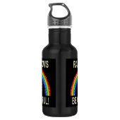 Regenbows sind ein schöner Glitzer Trinkflasche (Rückseite)
