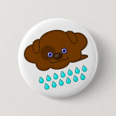 Regenbraun-Dog-Cloud - Button (Vorderseite)