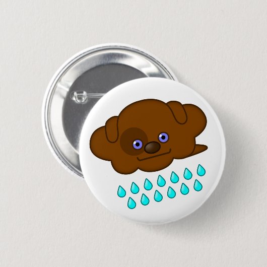 Regenbraun-Dog-Cloud - Button (Vorne & Hinten)