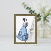 Regency-Abendkleid Postkarte (Stehend Vorderseite)
