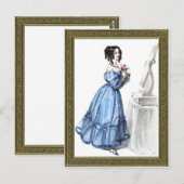 Regency-Abendkleid Postkarte (Vorne/Hinten)
