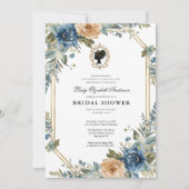 Regency-Ära Blumen-Braut-Party Einladung (Vorderseite)