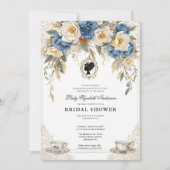 Regency-Ära Blumen-Braut-Party Einladung (Vorderseite)