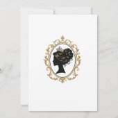 Regency-Ära Blumen-Braut-Party Einladung (Rückseite)
