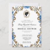 Regency-Ära Blumen-Braut-Party Einladung (Vorderseite)