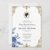 Regency-Ära Blumen-Braut-Party Einladung (Vorderseite)