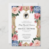 Regency-Ära Blumen-Braut-Party Einladung (Vorderseite)