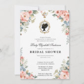 Regency-Ära Blumen-Braut-Party Einladung (Vorderseite)