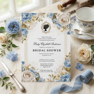 Regency-Ära Blumen-Braut-Party Einladung