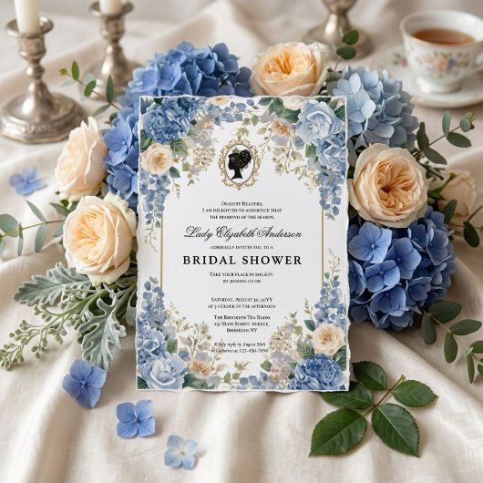 Regency-Ära Blumen-Braut-Party Einladung