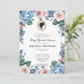 Regency-Ära Blumen-Braut-Party Einladung (Stehend Vorderseite)